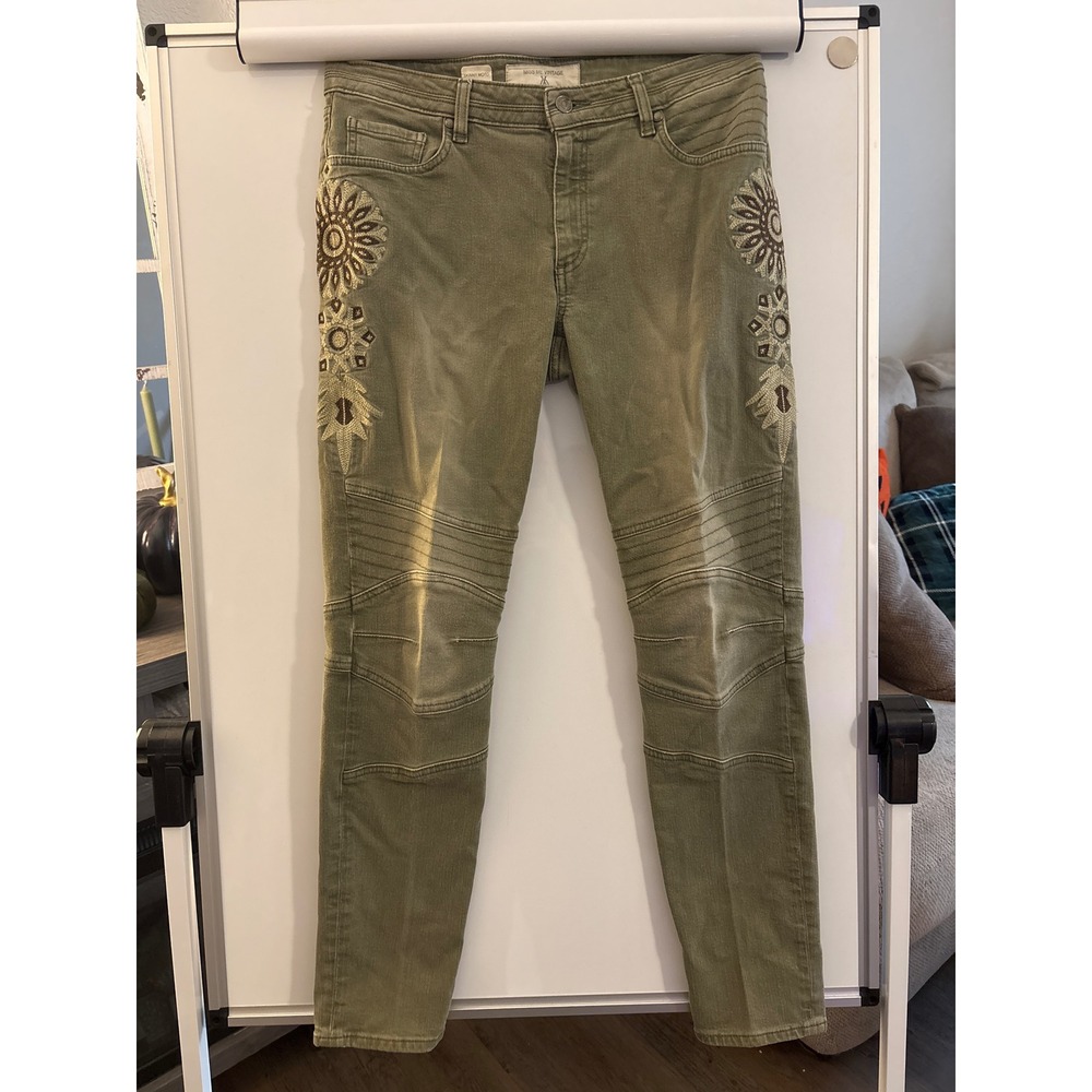 Miss Me Vintage skinny Moto 30‎ women's greenish gray